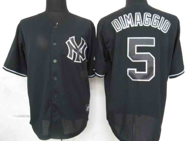 Yankees 5 Dimaggio Black Fashion Jerseys