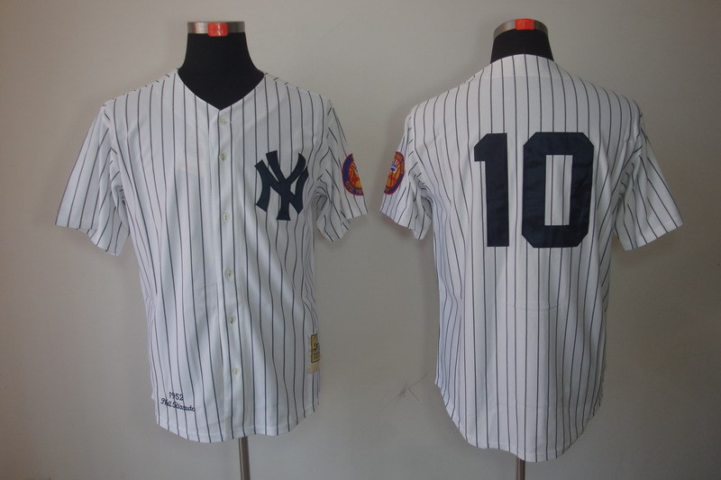 Yankees 10 Rizzuto White M&N Jerseys - Click Image to Close