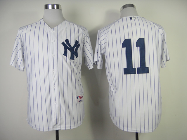 Yankees 11 Brett Gardner White Jerseys