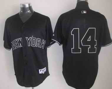 Yankees 14 Granderson black Jerseys