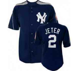 Yankees 2 Derek Jeter blue Jerseys