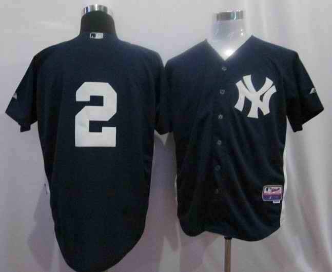 Yankees 2 Jeter 2011 blue Authentic Jerseys