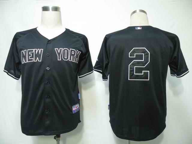 Yankees 2 Jeter black Jerseys
