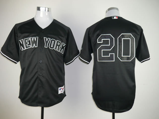 Yankees 20 Posada Black Jerseys
