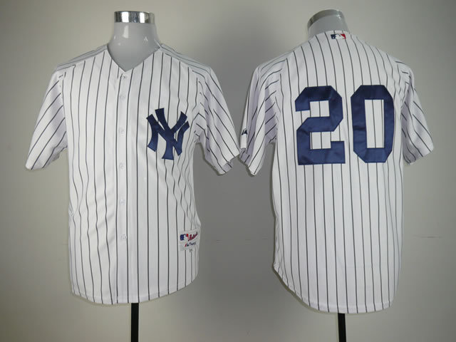 Yankees 20 Posada White Jerseys