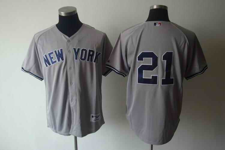 Yankees 21 Neill grey Jerseys