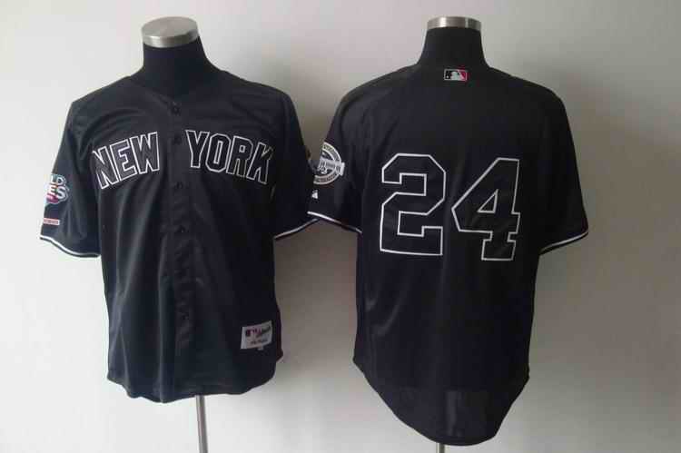 Yankees 24 Cano black Jerseys