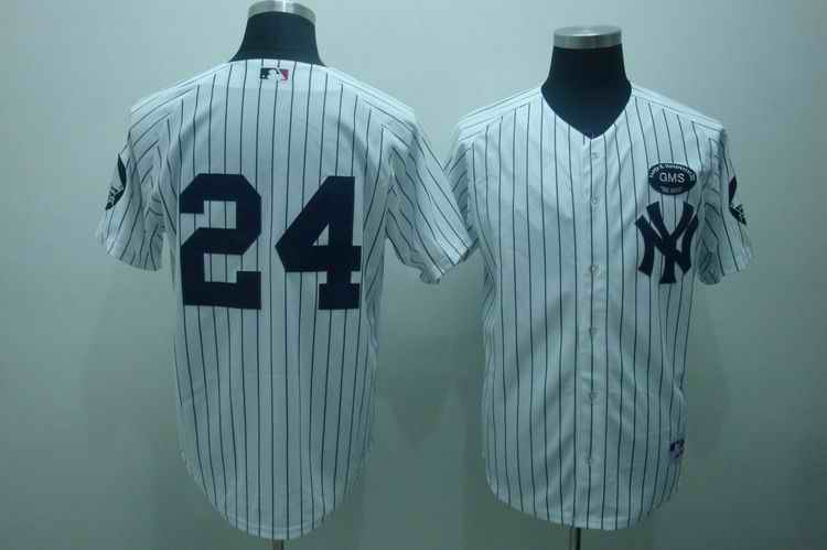 Yankees 24 Cano white 2010 GMS Memorial Jerseys