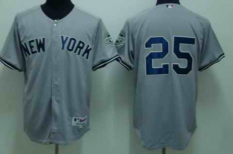 Yankees 25 Teixeira grey (2009 logo) Jerseys Yankees 25 Teixeira grey (2009 logo) Jerseys