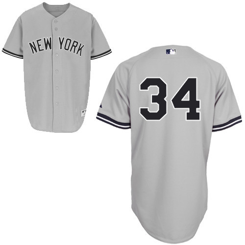 Yankees 34 Burnett Grey Jerseys