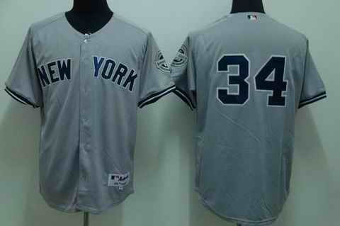 Yankees 34 Burnett grey (2009 logo) Jerseys Yankees 34 Burnett grey (2009 logo) Jerseys