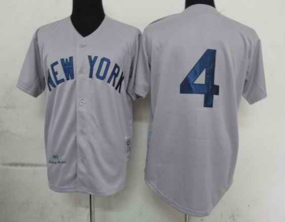 Yankees 4 Gehrig Grey M&N jerseys