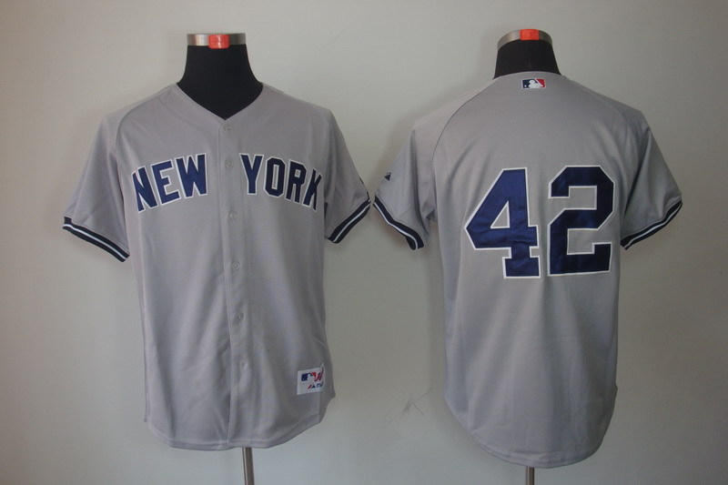 Yankees 42 Rivera Gray Jerseys