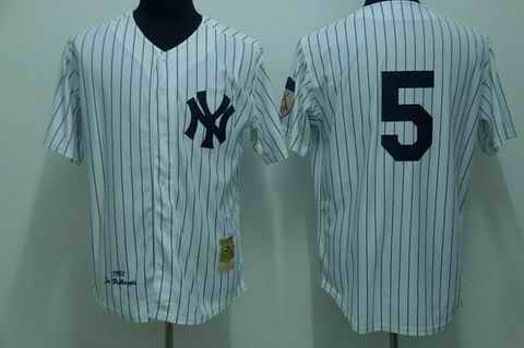 Yankees 5 Dimaggio m&n white Jerseys