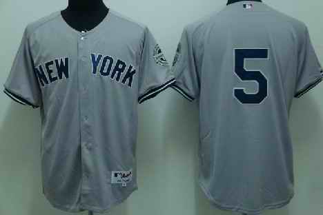 Yankees 5 Joe DiMaggio grey Jerseys