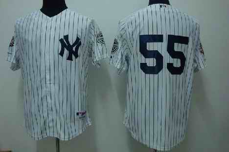 Yankees 55 Martsui white (2009 logo) Jerseys