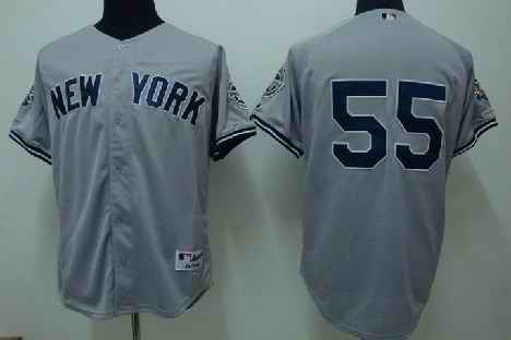 Yankees 55 Matsui grey (2009 logo) Jerseys