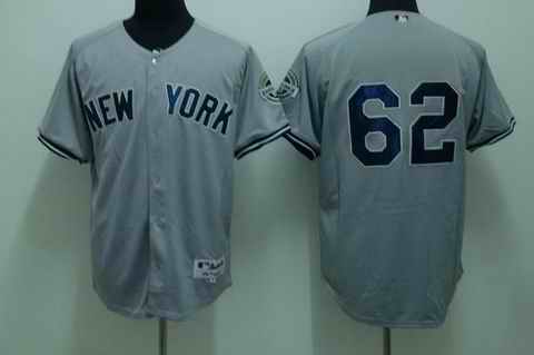 Yankees 62 Chamberlain grey (2009 logo) Jerseys