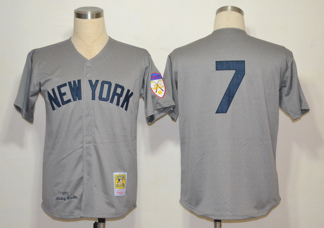 Yankees 7 Grey Jerseys