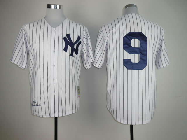 Yankees 9 Maris White Throwback Jerseys