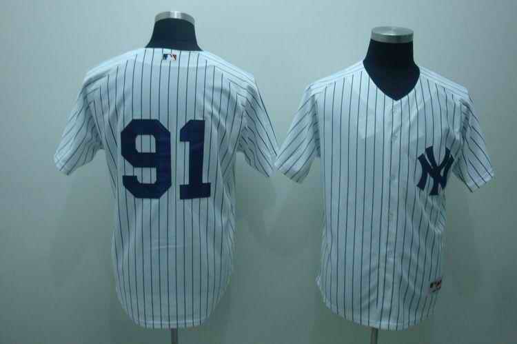 Yankees 91 Aceves white Jerseys