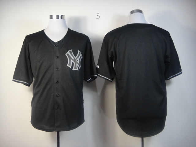 Yankees Blank Black Fashion Jerseys
