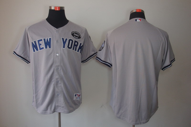 Yankees Blank Gray 2010 GMS Memorial Jerseys - Click Image to Close