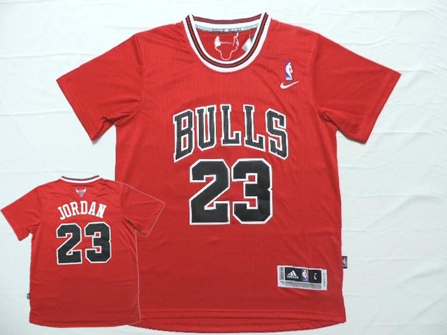 Bulls 23 Jordan Red 30 Short Sleeve Jersey