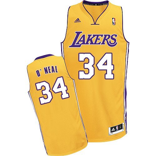 Lakers 34 O'Neal Yellow Swingman Jersey