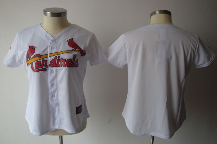 Cardinals Blank White Women Jersey - Click Image to Close