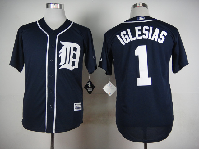 Tigers 1 Iglesias Blue New Cool Base Jersey