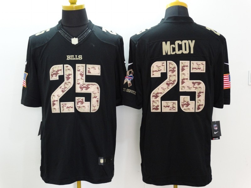 Nike Bills 25 LeSean McCoy Black Salute To Service Limited Jersey