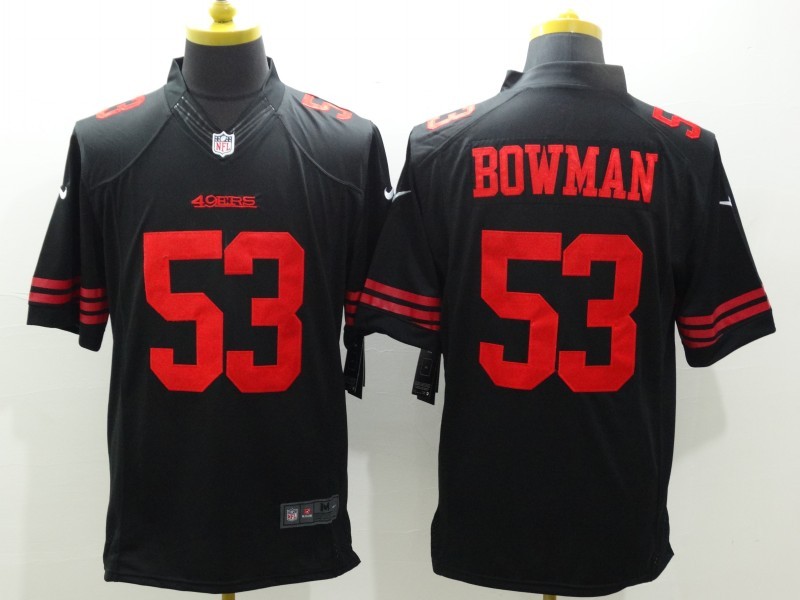 Nike 49ers 53 NaVorro Bowman Black Limited Jersey