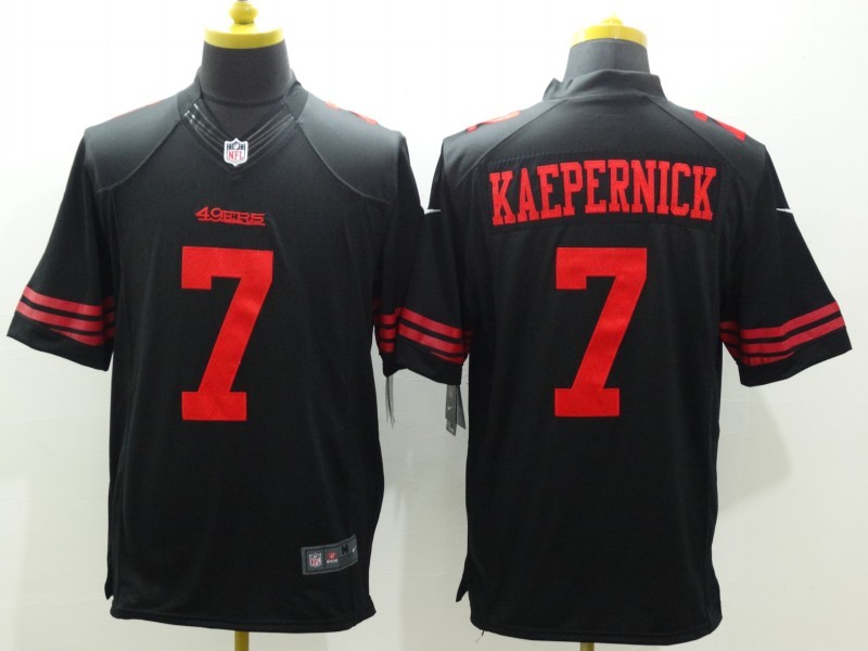 Nike 49ers 7 Colin Kaepernick Black Limited Jersey