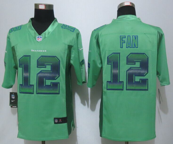 Nike Seahawks 12 Fan Green Pro Line Fashion Strobe Jersey