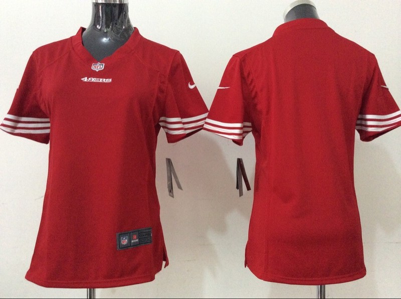 Nike 49ers Blank Red Women Game Jersey