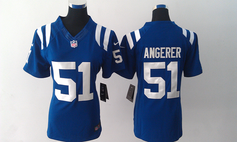 Nike Colts 51 Pat Angerer Blue Limited Women Jersey