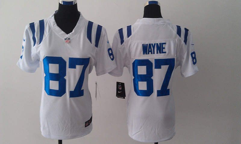 Nike Colts 87 Reggie Wayne White Limited Women Jersey
