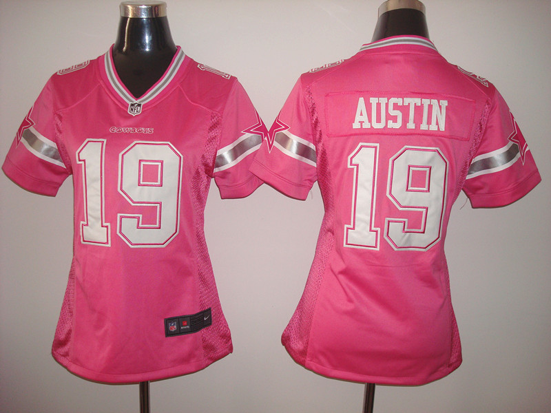 Nike Cowboys 19 Miles Austin Pink Women Game Jersey