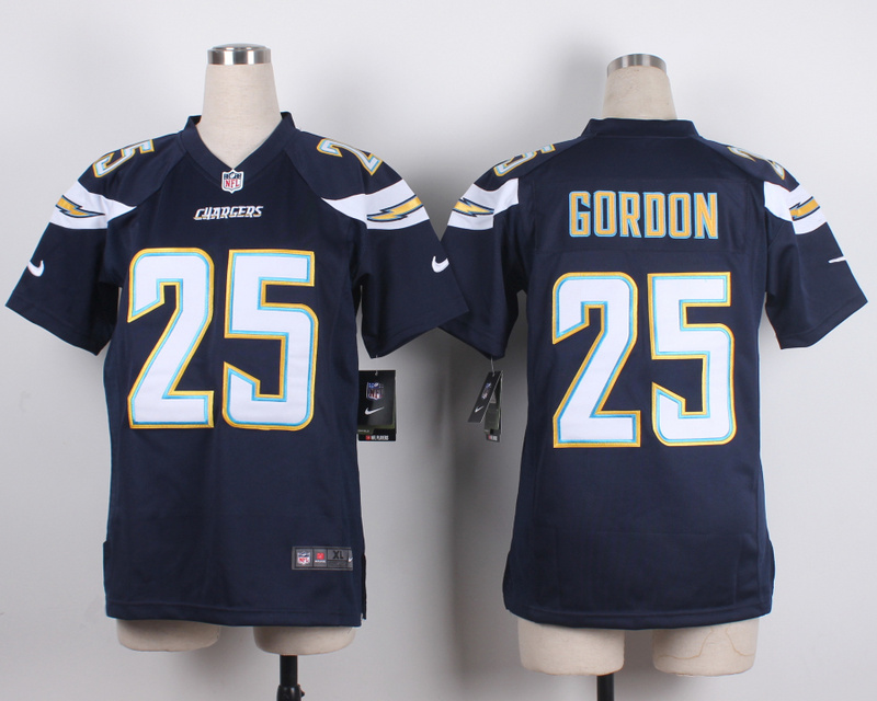 Nike Chargers 25 Melvin Gordon Dark Blue Youth Game Jersey