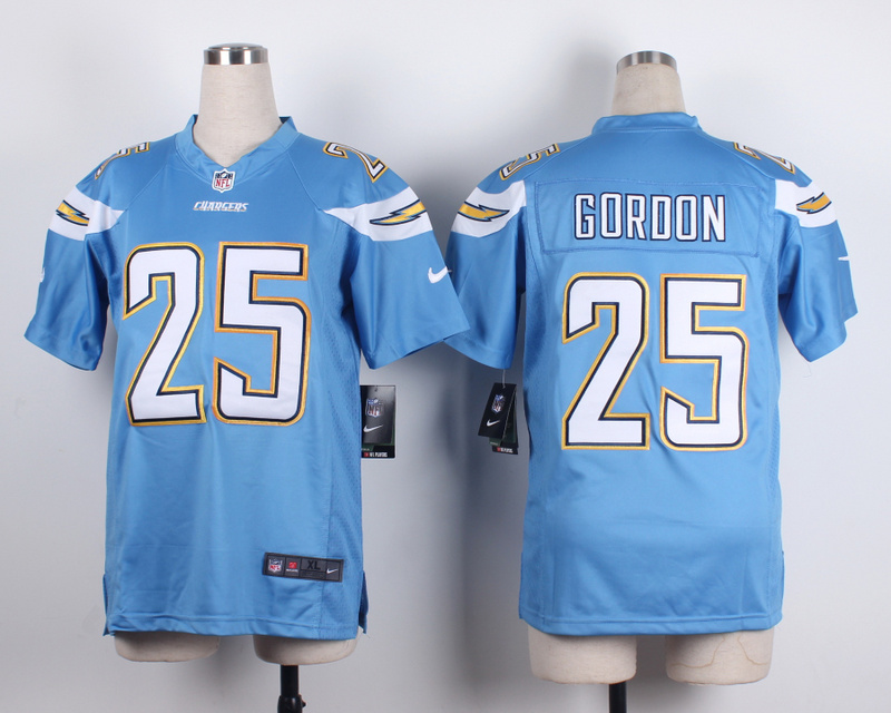 Nike Chargers 25 Melvin Gordon Light Blue Youth Game Jersey