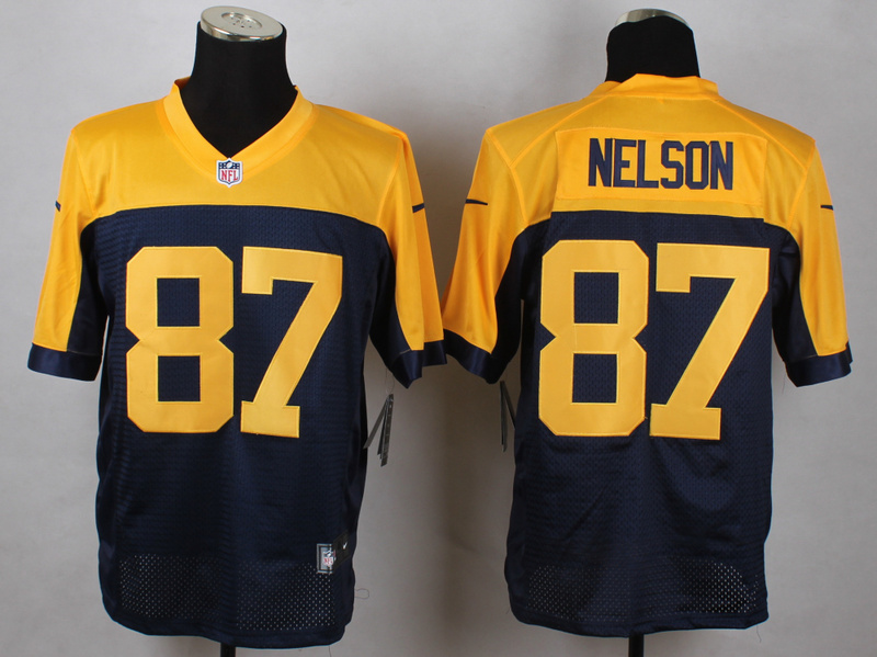 Nike Packers 87 Jordy Nelson Navy Blue Alternate Elite Jersey