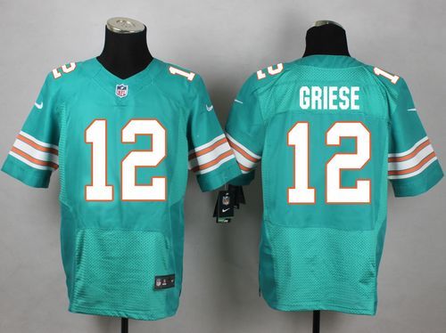 Nike Dolphins 12 Bob Griese Green Elite Jersey