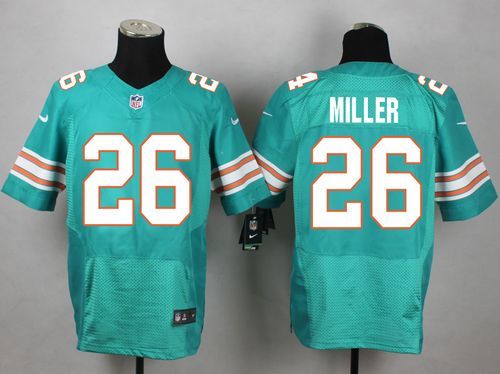 Nike Dolphins 26 Lamar Miller Green Elite Jersey