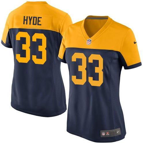 Nike Packers 33 Micah Hyde Navy Blue Alternate Women Game Jersey - Click Image to Close