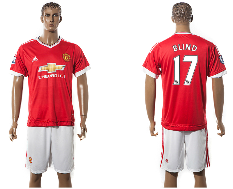 2015-16 Manchester United 17 BLIND Home Jersey