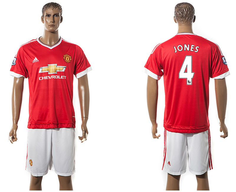2015-16 Manchester United 4 JONES Home Jersey