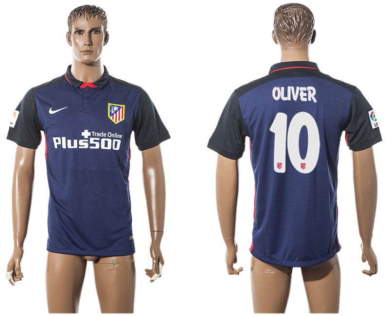 2015-16 Atletico Madrid 10 OLIVER Away Thailand Jersey