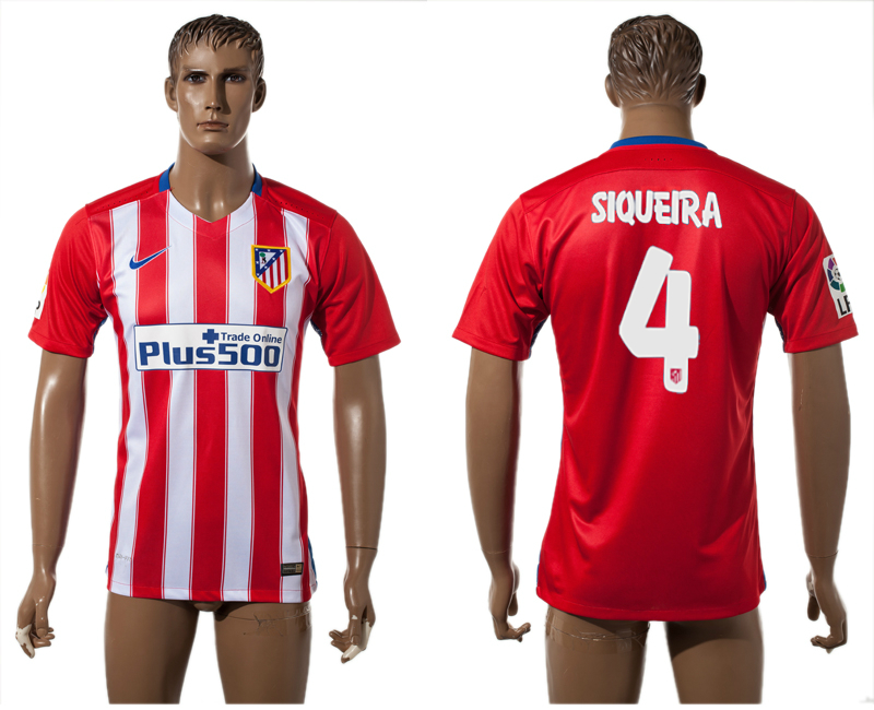2015-16 Atletico Madrid 4 SIQUEIRA Home Thailand Jersey