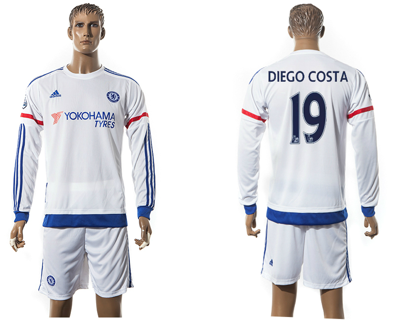 2015-16 Chelsea 19 DIEGO COSTA Away Long Sleeve Jersey 2015-16 Chelsea 19 DIEGO COSTA Away Long Sleeve Jersey